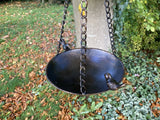 METAL HANGING BIRD BATH FEEDER  GARDEN ORNAMENT