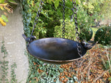 METAL HANGING BIRD BATH FEEDER  GARDEN ORNAMENT