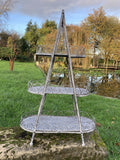 METAL 3 TIER FOLDING SHELF PLANT STAND INDOOR /GARDEN ORNAMENT