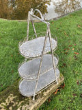 METAL 3 TIER FOLDING SHELF PLANT STAND INDOOR /GARDEN ORNAMENT