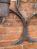 LARGE COLOURED METAL TREE WALL PLANTER HANGING GARDEN ORNAMENT