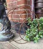 LARGE WROUGHT IRON METAL RUSTY GARDEN SCULPTURE DECORATIVE ORNAMENT STEEL