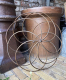LARGE WROUGHT IRON METAL RUSTY GARDEN SCULPTURE DECORATIVE ORNAMENT STEEL