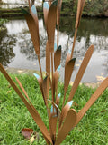 METAL GARDEN REEDS PLANT STAKE POND ORNAMENT