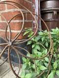 LARGE WROUGHT IRON METAL RUSTY GARDEN SCULPTURE DECORATIVE ORNAMENT STEEL