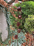 METAL WATERING CAN / BIRD STAKE GARDEN ORNAMENT