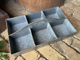 METAL  HANDLED TRAY / PLANTER GARDEN / INDOOR ORNAMENT