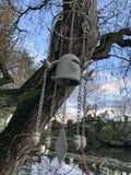 METAL HANGING BIRDS WIND CHIME BELL GARDEN ORNAMENT DECOR