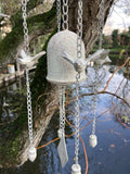 METAL HANGING BIRDS WIND CHIME BELL GARDEN ORNAMENT DECOR