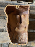HANGING METAL RUSTY CAST IRON ZEUS FACE MODERN ART STATUE GARDEN ORNAMENT