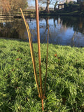 METAL PURPLE FLOWER SPRAY STAKE GARDEN ORNAMENT