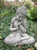 STONE GARDEN RESTING LOTUS BUDDHA STATUE