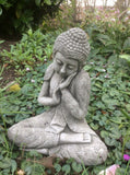 STONE GARDEN RESTING LOTUS BUDDHA STATUE