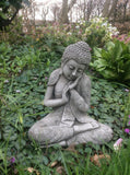 STONE GARDEN RESTING LOTUS BUDDHA STATUE