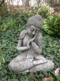 STONE GARDEN RESTING LOTUS BUDDHA STATUE