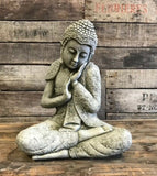 STONE GARDEN RESTING LOTUS BUDDHA STATUE