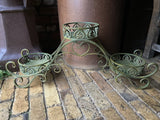 COLOURED METAL PLANT POT STAND INDOOR /GARDEN ORNAMENT