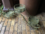 COLOURED METAL PLANT POT STAND INDOOR /GARDEN ORNAMENT