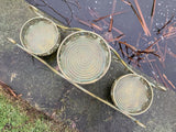 COLOURED METAL PLANT POT STAND INDOOR /GARDEN ORNAMENT