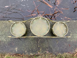 COLOURED METAL PLANT POT STAND INDOOR /GARDEN ORNAMENT