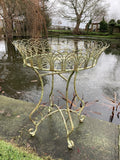 LARGE GREEN METAL JARDINIERE PLANT STAND PLANTER GARDEN / INDOOR ORNAMENT