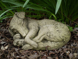 STONE GARDEN LYING DOG PUPPY SLEEPING HOUND ORNAMENT MEMORIAL