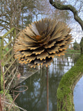 TALL RUSTY METAL LARGE CHRYSANTHEMUM FLOWER STAKE GARDEN STEEL SUPPORT