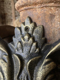 CAST IRON LARGE GOTHIC STYLE FACE PAN DOOR KNOCKER - METAL ORNAMENT