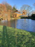METAL GARDEN RUSTY HELICOPTER WIND SPINNER STAKE ORNAMENT