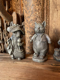 SET OF MINI RESIN BEATRIX POTTER - TOM KITTEN JEREMY FISHER BENJAMIN BUNNY FIGURES