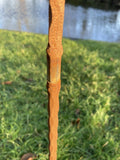 METAL GARDEN RUSTY HELICOPTER WIND SPINNER STAKE ORNAMENT