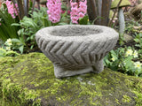 STONE GARDEN SMALL RUSTIC CIRCULAR ALPINE SEMPERVIVUM PLANTER