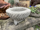 STONE GARDEN SMALL RUSTIC CIRCULAR ALPINE SEMPERVIVUM PLANTER