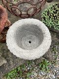 STONE GARDEN SMALL RUSTIC CIRCULAR ALPINE SEMPERVIVUM PLANTER