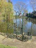 GREEN METAL FOLDING PLANT POT STAND INDOOR /GARDEN ORNAMENT