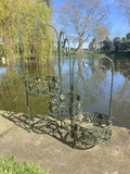 GREEN METAL FOLDING PLANT POT STAND INDOOR /GARDEN ORNAMENT