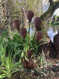 RUST EFFECT METAL CALLA LILY FLOWER STAKE GARDEN ORNAMENT