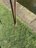 METAL GARDEN KINGFISHER ON REED / BULRUSH STAKE ORNAMENT