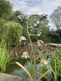 METAL FRITILLARIA  FLOWER PLANT STAKE GARDEN ORNAMENT