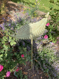 METAL GREEN BIRD FEEDER STAKE GARDEN SUPPORT BIRD BATH