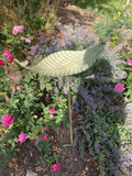 METAL GREEN BIRD FEEDER STAKE GARDEN SUPPORT BIRD BATH