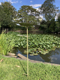 METAL GREEN BIRD FEEDER STAKE GARDEN SUPPORT BIRD BATH