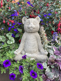 STONE GARDEN MEDITATING CAT ORNAMENT STATUE