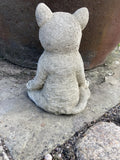 STONE GARDEN MEDITATING CAT ORNAMENT STATUE