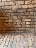 SET OF 18 RUSTY METAL GARDEN BORDER HOOP EDGING PLANT SUPPORTS STAKES