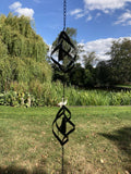METAL HANGING SPIRAL BELL RAIN CHAIN GARDEN ORNAMENT DECOR
