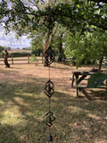 METAL HANGING SPIRAL BELL RAIN CHAIN GARDEN ORNAMENT DECOR