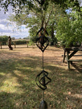 METAL HANGING SPIRAL BELL RAIN CHAIN GARDEN ORNAMENT DECOR