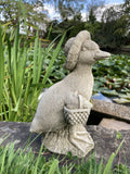STONE GARDEN SMALL ‘PUDDLES’ DUCK / DUCKLING STATUE ORNAMENT