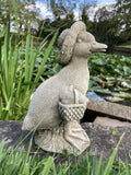 STONE GARDEN SMALL ‘PUDDLES’ DUCK / DUCKLING STATUE ORNAMENT